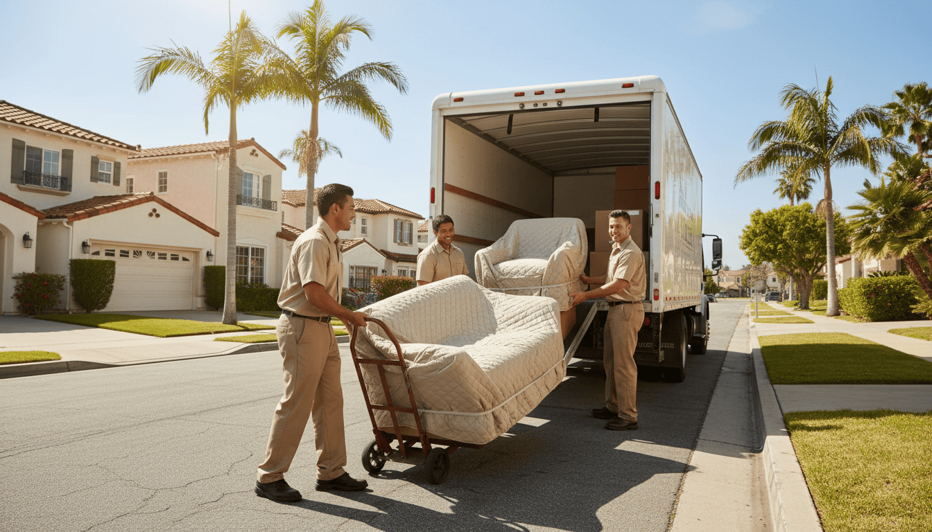 Breakdown of moving costs in Los Angeles showing hourly rates and total estimates by home size in 2026